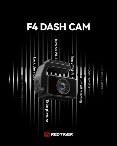REDTIGER推出F4行车记录仪 无缝集成语音控制技术和触摸屏界面